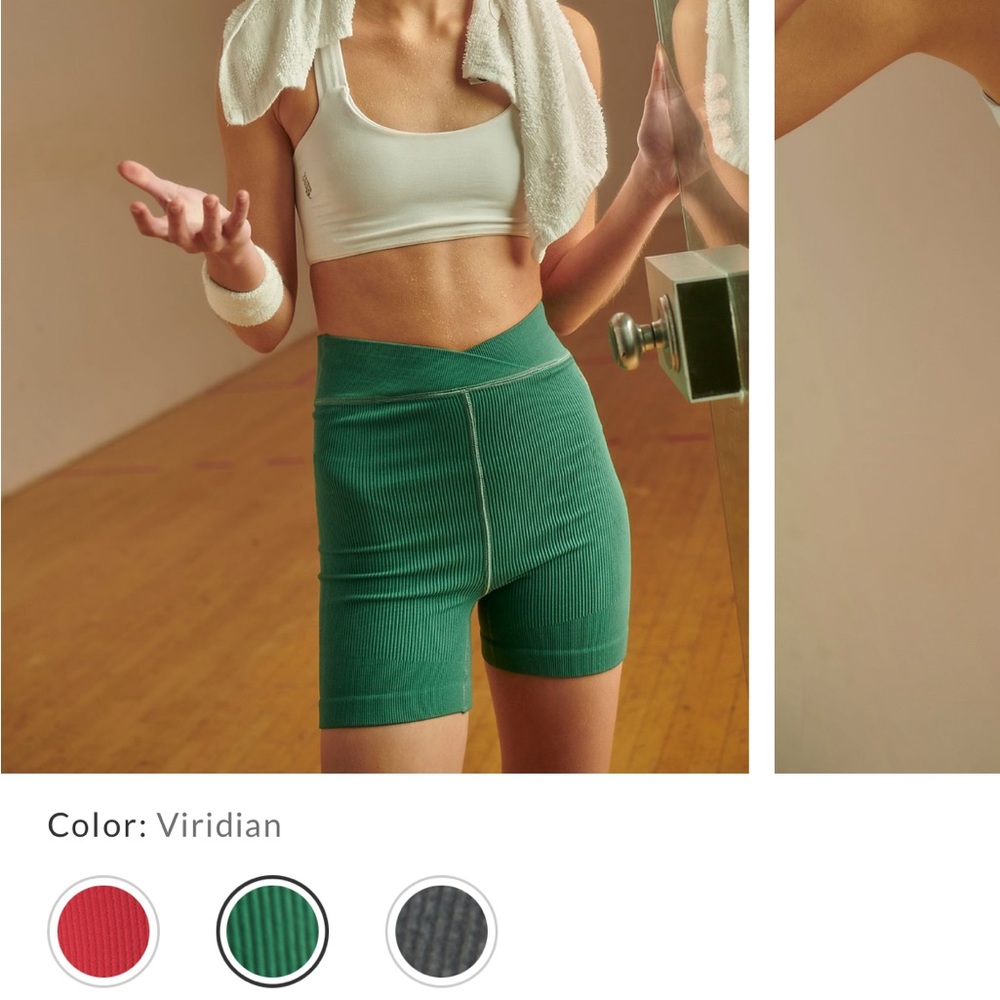FP Movement by Free People army green Bike Shorts - Picture 6 of 6